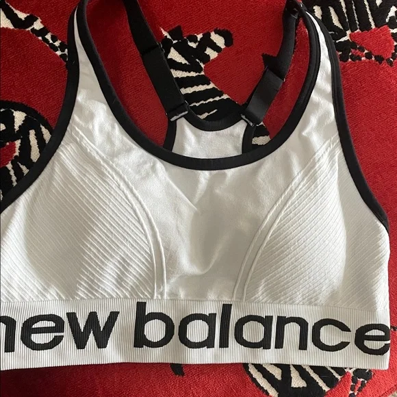 New Balance Black and White Sports Bra Duo - Picture 2 of 7